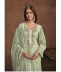 Sea Green Soft Organza Sequins Designer Salwar Kameez Sea Green Soft Organza Sequins Designer Salwar Kameez