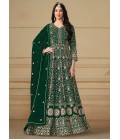 Green Faux Georgette Sequins Wedding Salwar Kameez