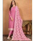 Pink Faux Georgette Thread Embroidered Casual Salwar Kameez