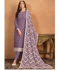 Lavender Faux Georgette Sequins Embroidered Casual Salwar Kameez