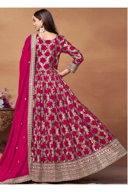 Red Dola Jacquard Zari Embroidered Wedding Salwar Kameez