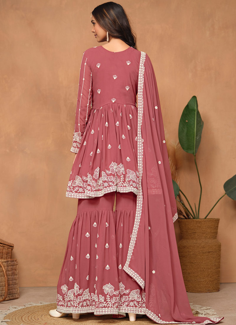 Blush Serenity Sequins Embroidered Casual Salwar Kameez