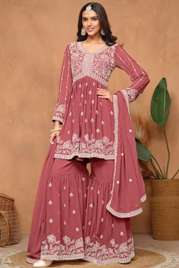 Blush Serenity Sequins Embroidered Casual Salwar Kameez