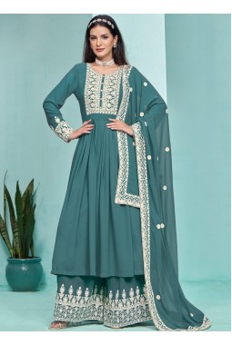 Rama Faux Georgette Thread Embroidered Salwar Kameez