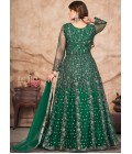 Green Net Sequins Embroidered Wedding Salwar Kameez