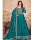 Blue Art Silk Sequins Embroidered Wedding Salwar Kameez