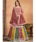 Pink Chinnon Sequins Embroidered Wedding Salwar Kameez Set