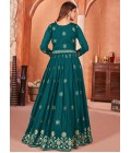 Blue Art Silk Sequins Wedding Salwar Kameez