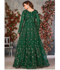 Green Net Zari Embroidered Wedding Salwar Kameez