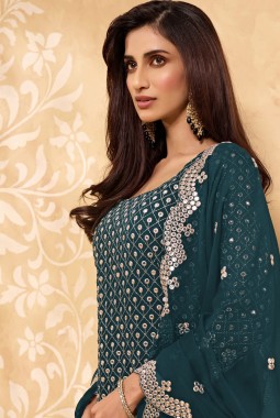 Rama Faux Georgette Foil Papers Work Salwar Kameez