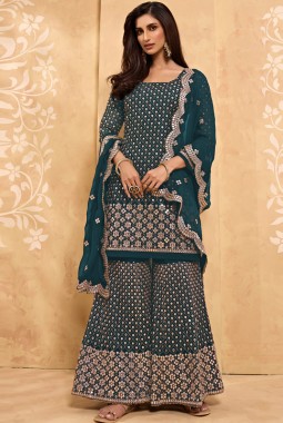 Rama Faux Georgette Foil Papers Work Salwar Kameez