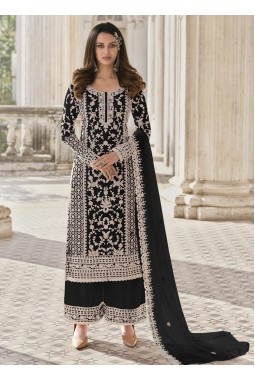 Black Heavy Net Cording Work Wedding Salwar Kameez