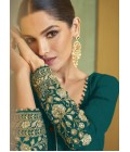 Rama Faux Georgette Embroidered Gown Style Salwar Kameez