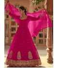 Cherry Faux Georgette Embroidered Kameez Dupatta