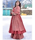 Crimson Red Pure Maslin Digital Printed Salwar Kameez