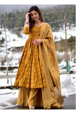 Pumpkin Pure Maslin Digital Printed Salwar Kameez