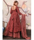 Maroon Pure Maslin Digital Printed Salwar Kameez