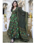 Navy Blue Pure Muslin Heavy Digital Print Casual Wear Anarkali Salwar Kameez