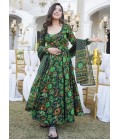 Navy Blue Pure Muslin Heavy Digital Print Casual Wear Anarkali Salwar Kameez