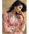 Pink Pure Silk Embroidered Wedding Salwar Kameez