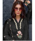 Black Organza Sequins Embroidered Casual Wear Salwar Kameez