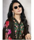 Black Viscose Roman Silk Pearl Work Wedding Salwar Kameez