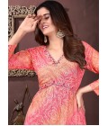 Pink Rayon Handwork Casual Wear Salwar Kameez