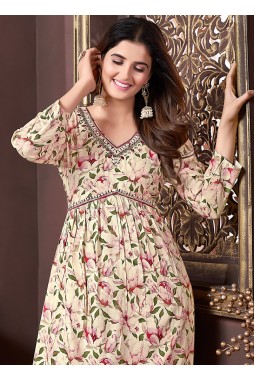 Green Rayon Handwork Casual Salwar Kameez