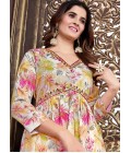 Elegant Yellow Rayon Handwork Casual Salwar Kameez for Effortless Style