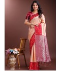 Orange Silk Designer Saree Orange Silk Designer Saree