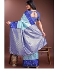 Sea Green Silk Designer Saree Sea Green Silk Designer Saree