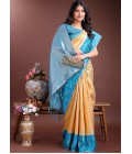 Yellow Silk Designer Saree Yellow Silk Designer Saree