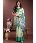 Light Green Silk Designer Saree Light Green Silk Designer Saree