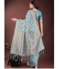 Sea Green Linen Cotton Designer Wear Saree Sea Green Linen Cotton Designer Wear Saree