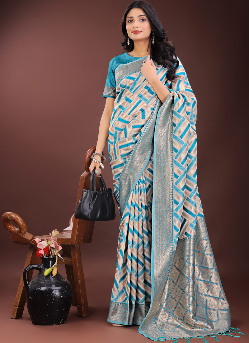 Sea Green Linen Cotton Designer Wear Saree Sea Green Linen Cotton Designer Wear Saree