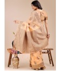 Peach Cotton Daily Wear Saree Peach Cotton Daily Wear Saree
