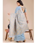 Sky Blue Cotton Daily Wear Saree Sky Blue Cotton Daily Wear Saree