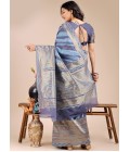 Blue Cotton Daily Wear Saree Blue Cotton Daily Wear Saree