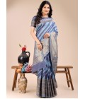 Blue Cotton Daily Wear Saree Blue Cotton Daily Wear Saree