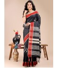 Black Cotton Daily Wear Saree Black Cotton Daily Wear Saree