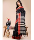 Black Cotton Daily Wear Saree Black Cotton Daily Wear Saree