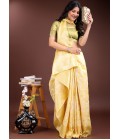 Yellow Linen Cotton Designer Saree Yellow Linen Cotton Designer Saree