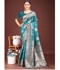 Sea Green Banarasi Silk Wedding Saree Sea Green Banarasi Silk Wedding Saree
