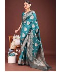 Sea Green Banarasi Silk Wedding Saree Sea Green Banarasi Silk Wedding Saree