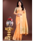 Orange Cotton Ready To Wear Saree Orange Cotton Ready To Wear Saree