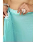 Sea Green Cotton Ready To Wear Saree Sea Green Cotton Ready To Wear Saree