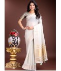 Grey Cotton Ready To Wear Saree Grey Cotton Ready To Wear Saree