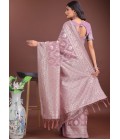 Purple Linen Cotton Designer Saree Purple Linen Cotton Designer Saree
