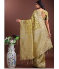 Mustard Linen Cotton Designer Saree Mustard Linen Cotton Designer Saree