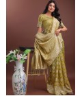 Mustard Linen Cotton Designer Saree Mustard Linen Cotton Designer Saree